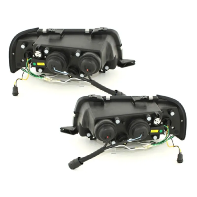 Φανάρια εμπρός Audi 80 (1991-1994) led - chrome , με λάμπες (Η1) - σετ 2τμχ.