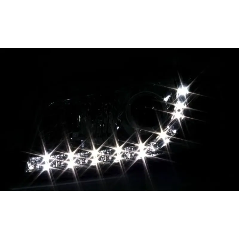 Φανάρια εμπρός Audi A3 (2003-2008) led Dayline - χρωμίου , με λάμπες (Η1) - σετ 2τμχ.