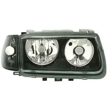 Φανάρια εμπρός Vw Polo 6N (1994-1999) - μαύρα , χωρίς λάμπες (Η7) - σετ 2τμχ.