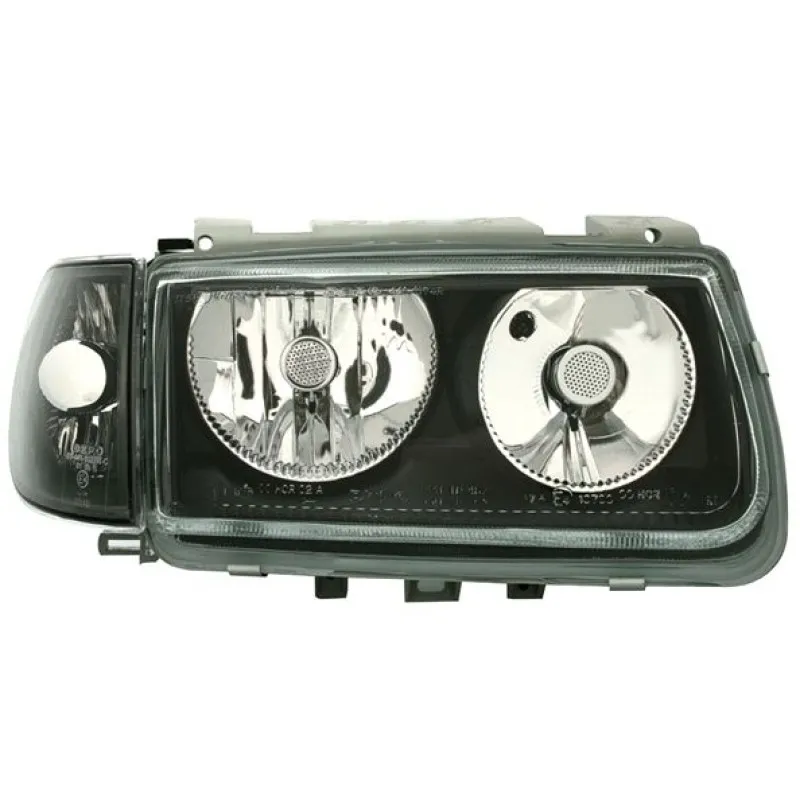 Φανάρια εμπρός Vw Polo 6N (1994-1999) - μαύρα , χωρίς λάμπες (Η7) - σετ 2τμχ.