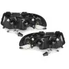 Φανάρια εμπρός Audi A4 (1995-1998) led Dayline - μαύρα , με λάμπες (Η1) - σετ 2τμχ.