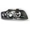 Φανάρια εμπρός Audi A4 B6 (2001-2004) - μαύρα , χωρίς λάμπες (Η1) - σετ 2τμχ.