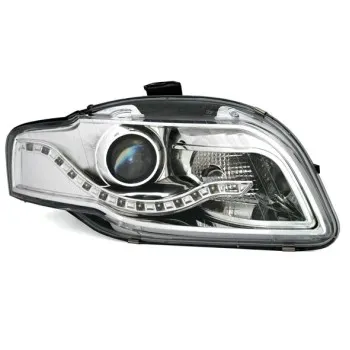 Φανάρια εμπρός Audi A4 B7 (2004-2008) led - chrome , με λάμπες (Η9) - σετ 2τμχ.