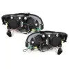 Φανάρια εμπρός Audi A4 (2004-2008) led Daylight - μαύρα , με λάμπες (Η1) - σετ 2τμχ.
