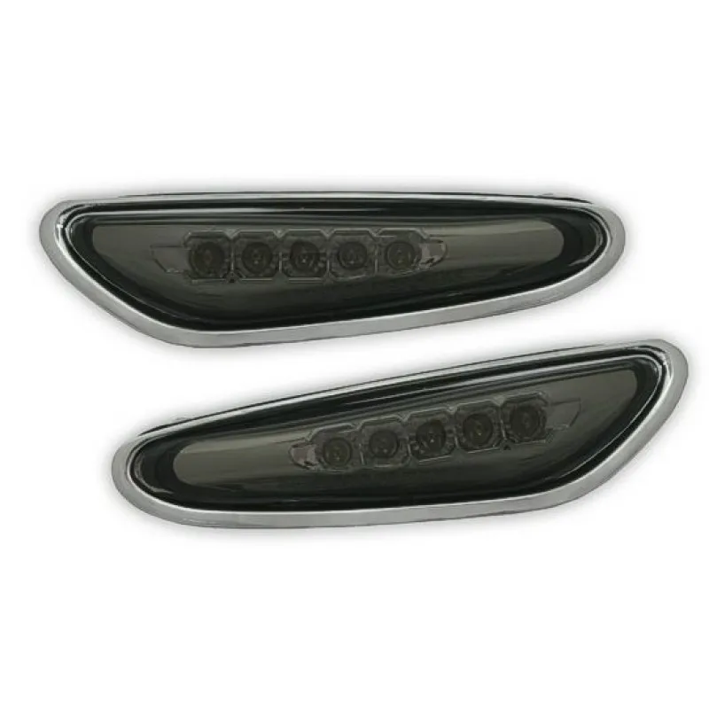 Led φλας BMW E46 (2001-2005) / E60 / X3 (2004-2009) - μαύρο - σετ 2τμχ.