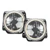 Φανάρια εμπρός Vw Golf II (1983-1993) angel eyes και σταυρός - chrome , χωρίς λάμπες (Η 4 ) - σετ 2τμχ.