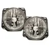 Φανάρια εμπρός Vw Golf II (1983-1993) - chrome , με λάμπες (Η1) - σετ 2τμχ.