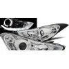 Φανάρια εμπρός Hyundai Elantra (2011-2015) angel eyes - chrome , με λάμπες (Η1) - σετ 2τμχ.
