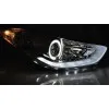 Φανάρια εμπρός Hyundai Elantra (2011-2015) angel eyes - chrome , με λάμπες (Η1) - σετ 2τμχ.