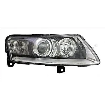 Φανάρια εμπρός Audi A6 (2004-2007) angel eyes - chrome , χωρίς λάμπες (Η7) - σετ 2τμχ.