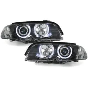 Φανάρια εμπρός BMW E46 coupe και cabrio (1999-2003) angel eyes, με λάμπες (Η1) - σετ 2τμχ.