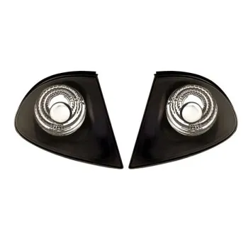 Φλας φαναριού BMW E46 combi (1998-2001) - χρωμίου μαύρο - σετ 2τμχ.