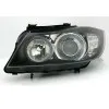 Φανάρια εμπρός BMW E90(2005-2009) angel eyes - μαύρα , χωρίς λάμπες (Η7) - σετ 2τμχ.