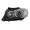 Φανάρια εμπρός BMW E90(2005-2009) angel eyes - black , χωρίς λάμπες (Η7) - σετ 2τμχ.