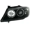 Φανάρια εμπρός BMW E90(2005-2009) angel eyes - μαύρα , με λάμπες (Η1) - σετ 2τμχ.