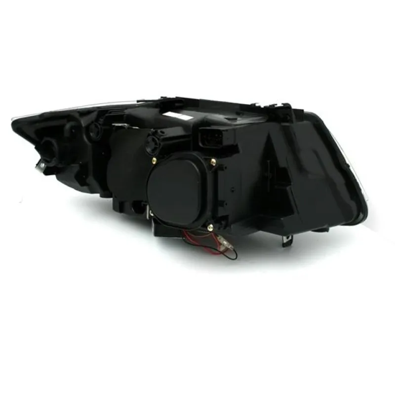 Φανάρια εμπρός BMW E90(2005-2009) angel eyes - μαύρα , με λάμπες (Η1) - σετ 2τμχ.