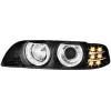 Φανάρια εμπρός BMW E39 (1995-2000) angel eyes - black , χωρίς λάμπες (Η7) - σετ 2τμχ.