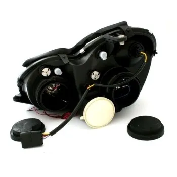 Φανάρια εμπρός Mercedes C-CLASS W203 sedan (2000-2004) - με angel eyes , με λάμπες (Η1) - σετ 2τμχ.