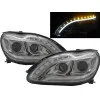 Φανάρια εμπρός Mercedes S-Class (1998-2005) led lightbar design, με λάμπες (Η1) - σετ 2τμχ.