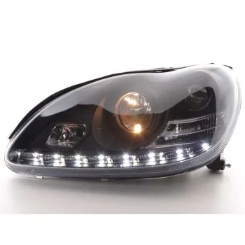 Φανάρια εμπρός Mercedes W 220 S-Class (2002-2005) led , με λάμπες (Η1) - σετ 2τμχ.
