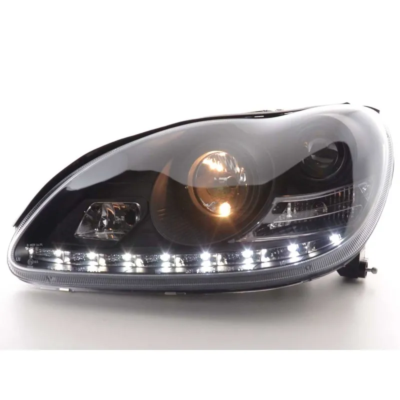 Φανάρια εμπρός Mercedes W 220 S-Class (2002-2005) led , με λάμπες (Η1) - σετ 2τμχ.