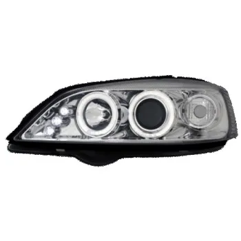 Φανάρια εμπρός Opel Astra G (1998-2004) led angel eyes - CCFL , chrome , με λάμπες (Η1) - σετ 2τμχ.