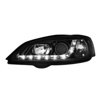 Φανάρια εμπρός Opel Astra G (1998-2004) led με DRL - black , με λάμπες (Η1) - σετ 2τμχ.