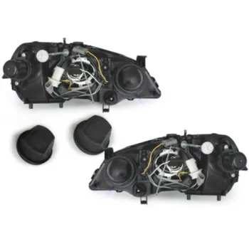 Φανάρια εμπρός Opel Astra G (1998-2004) led - μαύρα , χωρίς λάμπες (Η7) - σετ 2τμχ.