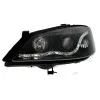 Φανάρια εμπρός Opel Astra G (1998-2004) led - black , με λάμπες (Η1) - σετ 2τμχ.
