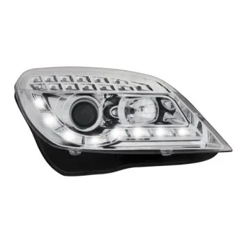 Φανάρια εμπρός Opel Astra H (2004-2009) led - χρωμίου , με λάμπες (Η1) - σετ 2τμχ.