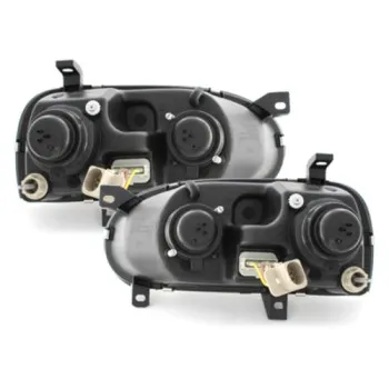 Φανάρια εμπρός Vw Golf ΙΙΙ angel eyes - black , με λάμπες (Η1) - σετ 2τμχ.