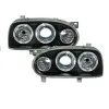 Φανάρια εμπρός Vw Golf ΙΙΙ angel eyes - μαύρα , χωρίς λάμπες (Η7) - σετ 2τμχ.