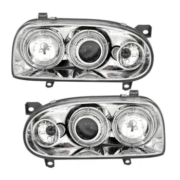Φανάρια εμπρός Vw Golf ΙΙΙ angel eyes - chrome , χωρίς λάμπες (Η7) - σετ 2τμχ.