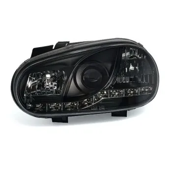 Φανάρια εμπρός Vw Golf IV - μαύρα , με λάμπες (Η1) led - σετ 2τμχ.