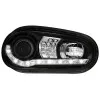 Φανάρια εμπρός Vw Golf IV - black , με λάμπες (Η1) led - σετ 2τμχ.
