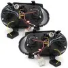 Φανάρια εμπρός Vw Golf IV - black , με λάμπες (Η1) led - σετ 2τμχ.
