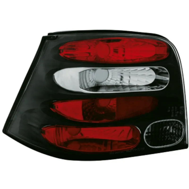 Πίσω φανάρια Vw Golf IV (1997-2003) - μαύρα - σετ 2τμχ.