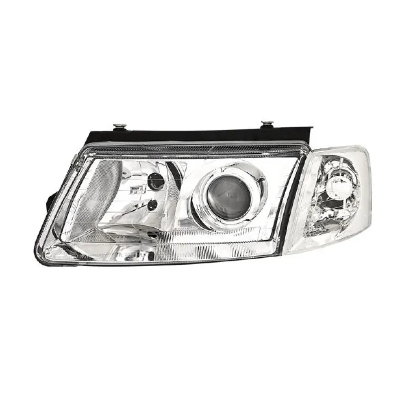Φανάρια εμπρός Vw Passat 3Β/B5 (1997-2000) - chrome , με λάμπες (Η1) - σετ 2τμχ.