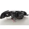 Φανάρια εμπρός Honda Civic 2/3 πορτο (1992-1995) angel eyes - μαύρα , με λάμπες (Η1) - σετ 2τμχ.