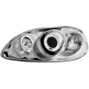 Φανάρια εμπρός Honda Civic (1996-1999) angel eyes - chrome , με λάμπες (Η1) - σετ 2τμχ.