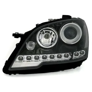 Φανάρια εμπρός Mercedes ML W164 (2008-2011) led , μαύρα , χωρίς λάμπες (Η7) - σετ 2τμχ.
