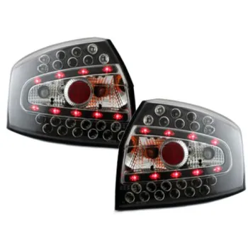 Πίσω φανάρια led Audi A4 sedan (2001-2004) - μαύρα - σετ 2τμχ.