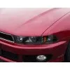 Φανάρια εμπρός Mitsubishi Galant (1996-2006) led angel eyes - μαύρα , χωρίς λάμπες (Η7) - σετ 2τμχ.