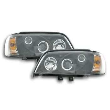 Φανάρια εμπρός Mercedes C-CLASS W202 (1993-2001) , black , με λάμπες (Η1) - σετ 2τμχ.