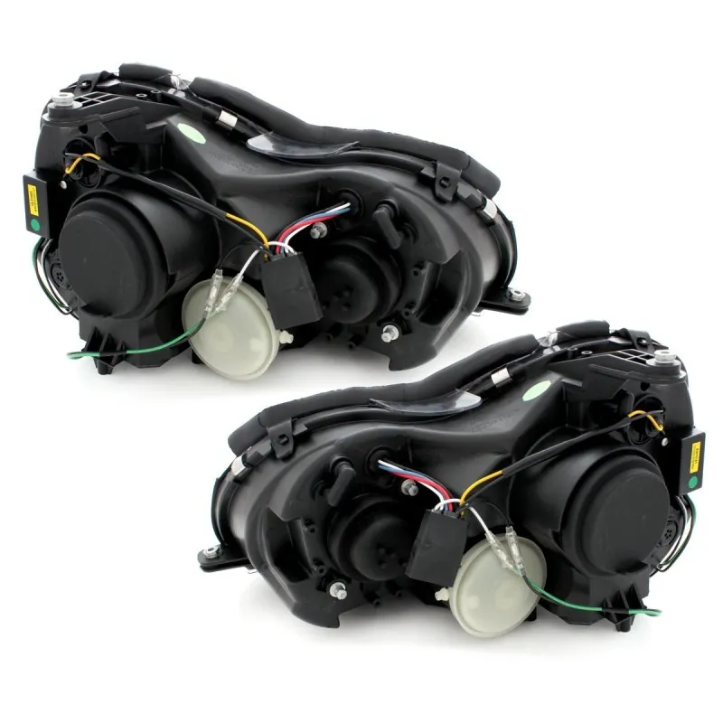 Φανάρια εμπρός Mercedes CLK W209 / C209 (2003-2009) led , με λάμπες (Η1) - σετ 2τμχ.