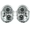 Φανάρια εμπρός Mini Cooper (2002-2004) angel eyes- chrome , με λάμπες (Η1) - σετ 2τμχ.