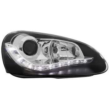 Φανάρια εμπρός Vw Golf 5 led με φώτα ημέρας , χωρίς λάμπες (Η7) - σετ 2τμχ.