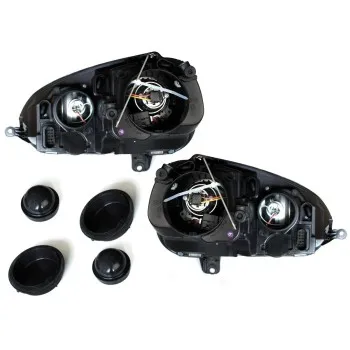 Φανάρια εμπρός Vw Golf 5 led με φώτα ημέρας , χωρίς λάμπες (Η7) - σετ 2τμχ.