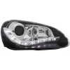 Φανάρια εμπρός Vw Golf 5 led εργοστασιακά xenon , μαύρα , χωρίς λάμπες (Η7) - σετ 2τμχ.