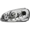 Φανάρια εμπρός Vw Golf 5 led εργοστασιακά xenon , chrome με λάμπες (D2S) - σετ 2τμχ.